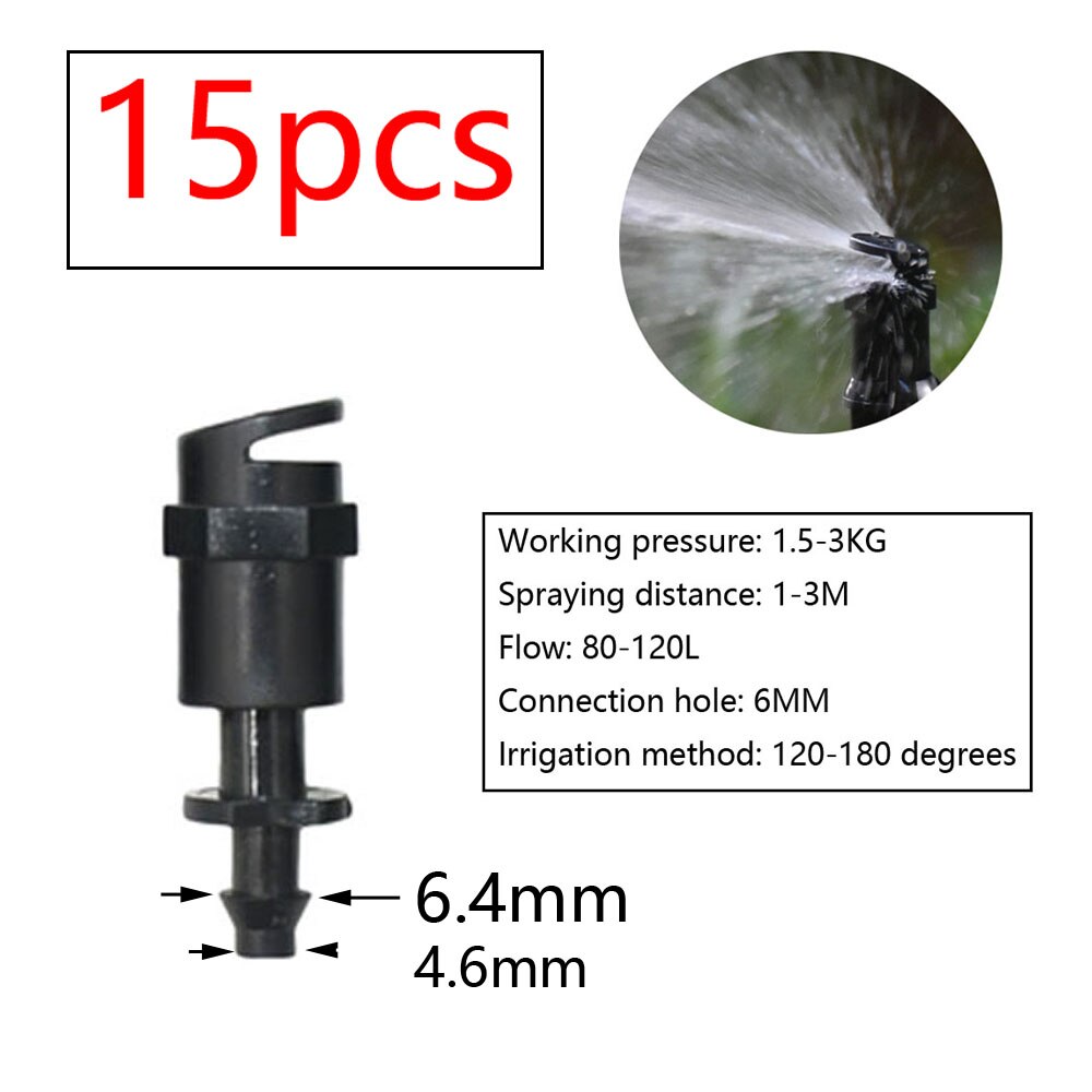 Drip Irrigation Watering Sprinkler Dripper Greenhouse Garden Adjustable Mist Emitters Stake Micro Spray Rotating Nozzle: U