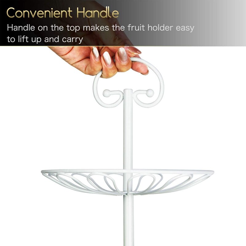 3-Tier Wire Fruit Basket Stand Modern Fruit Basket for Kitchen Countertop Fruit Basket Holder, Tiered Fruit Stand