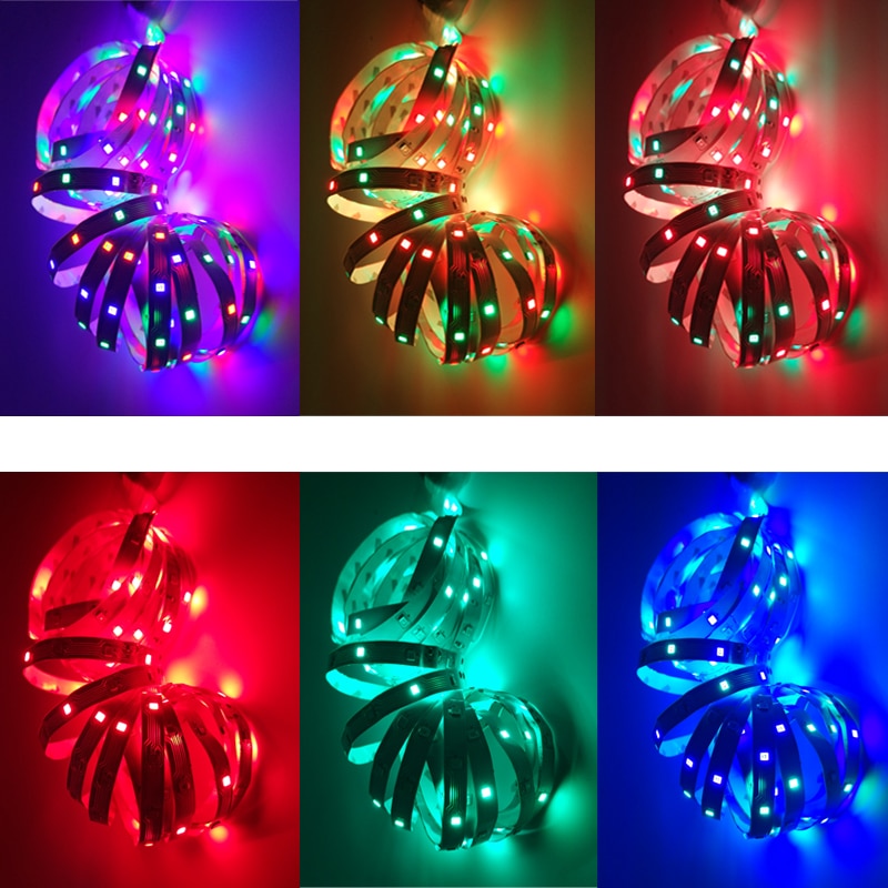 Led strip licht rgb rgbw smd 5050 strips waterdichte rgb led flexibele lint diode tape  dc12v 5m/ lot rgbw rgbww led lichtstrips