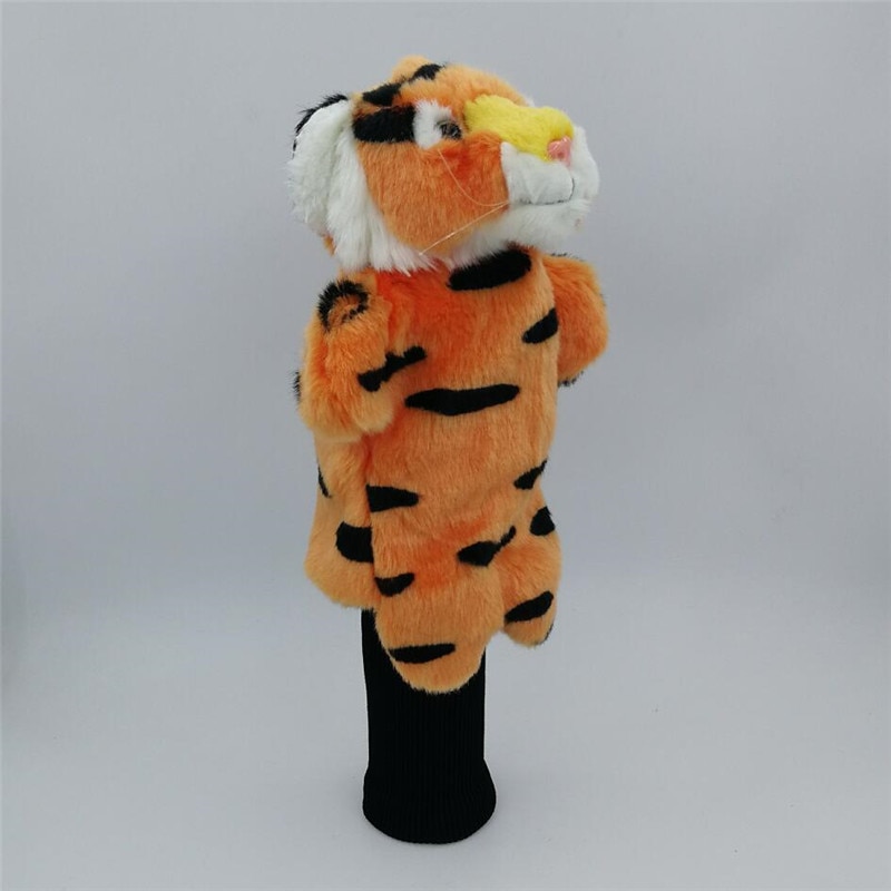 3 Colors Mini Tiger Golf Head Cover Fairway Woods Hybrid Animal Golf Clubs Headcover No For Driver Mascot Novelty Cute