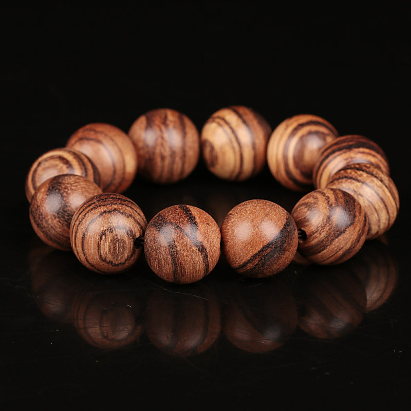 Vietnam Agarwood Holz Armbänder Tiger aufbringen Buddha Runde Perlen Handschnur Schmuck Männer Weihnachtsgeschenk