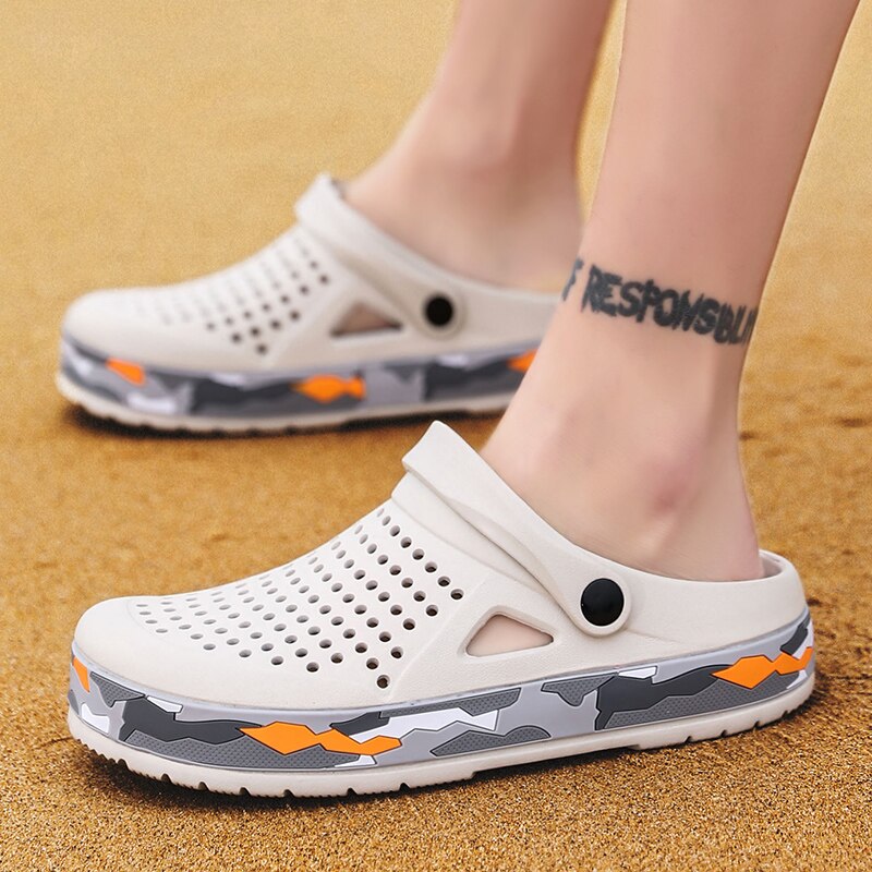 Unisex Beach Sandals Thick Sole Slipper Waterproof Anti-Slip Sandals Flip Flops for Women Men