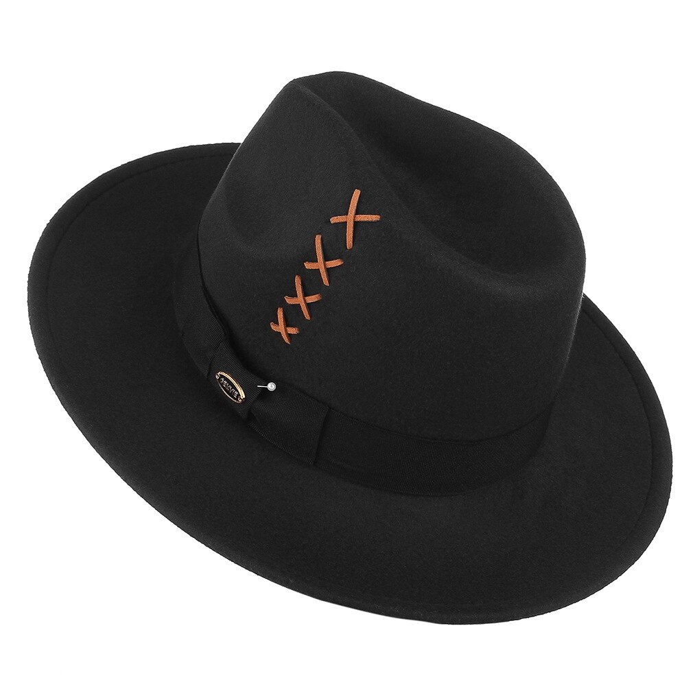 Fedora's hoed mannen vrouwen europees amerikaans feest winter fedora pet dame man naaien all-match banket hoeden  h7203