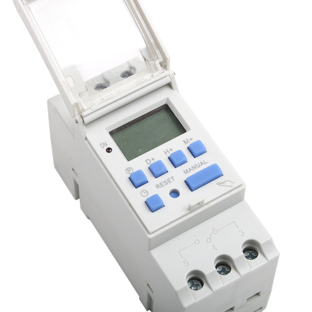 Electronic Weekly 7 Days Programmable Digital TIMER SWITCH Relay Control 220V 230V 6A 10A 16A Din Rail tp8a16 No lock