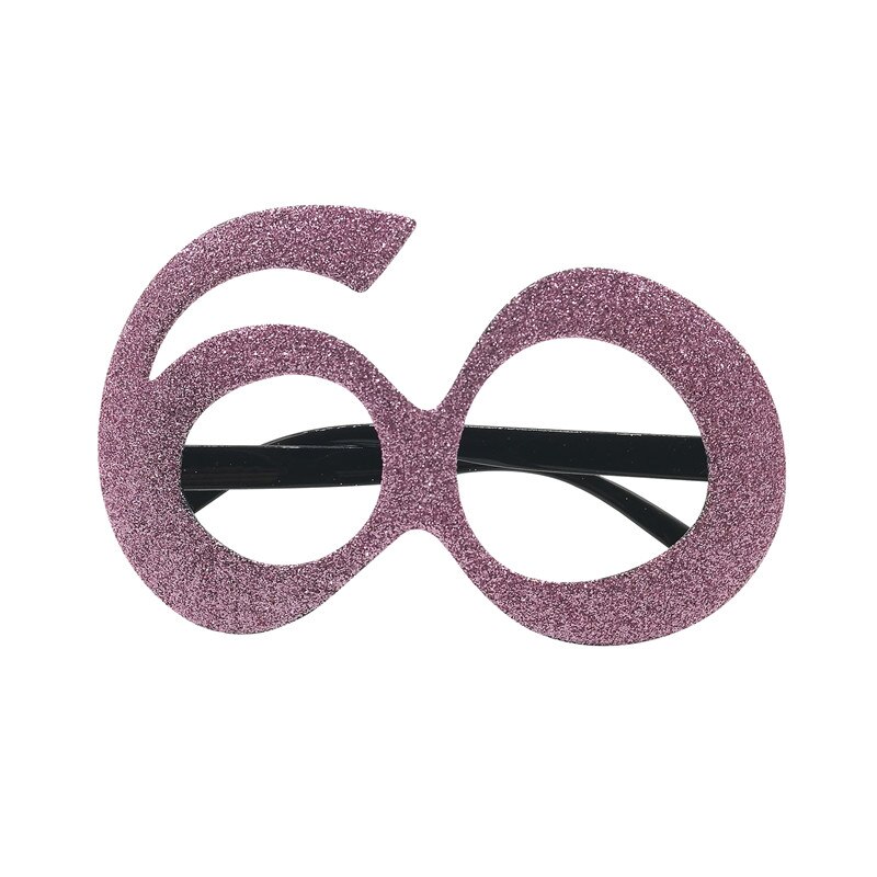 1Pcs Rose Gold 40th 50th 60th Happy Birthday Plastic Glasses Anniversary Birthday Party Photo Props Decoration Supplies
