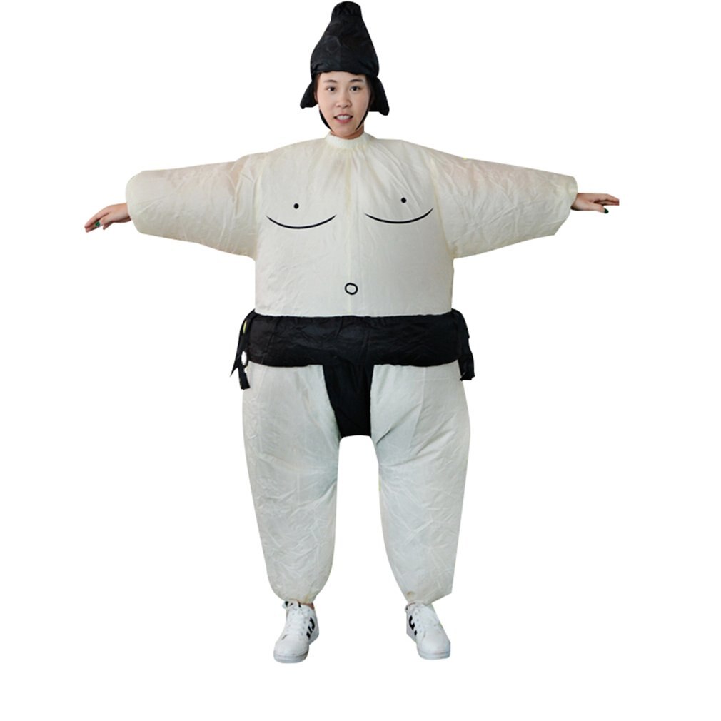 Vestido inflable con ventilador para hombre y mujer traje con máscara ancha, disfraz de luchador: Default Title