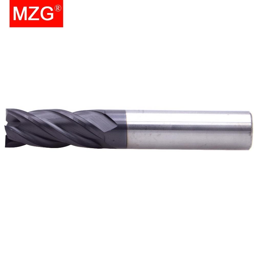 Mzgcutting 1 st hrc 50 4 flöjt 14mm 16mm 18mm 20mm legering hårdmetallfräsning volfram stål fräs slutkvarn