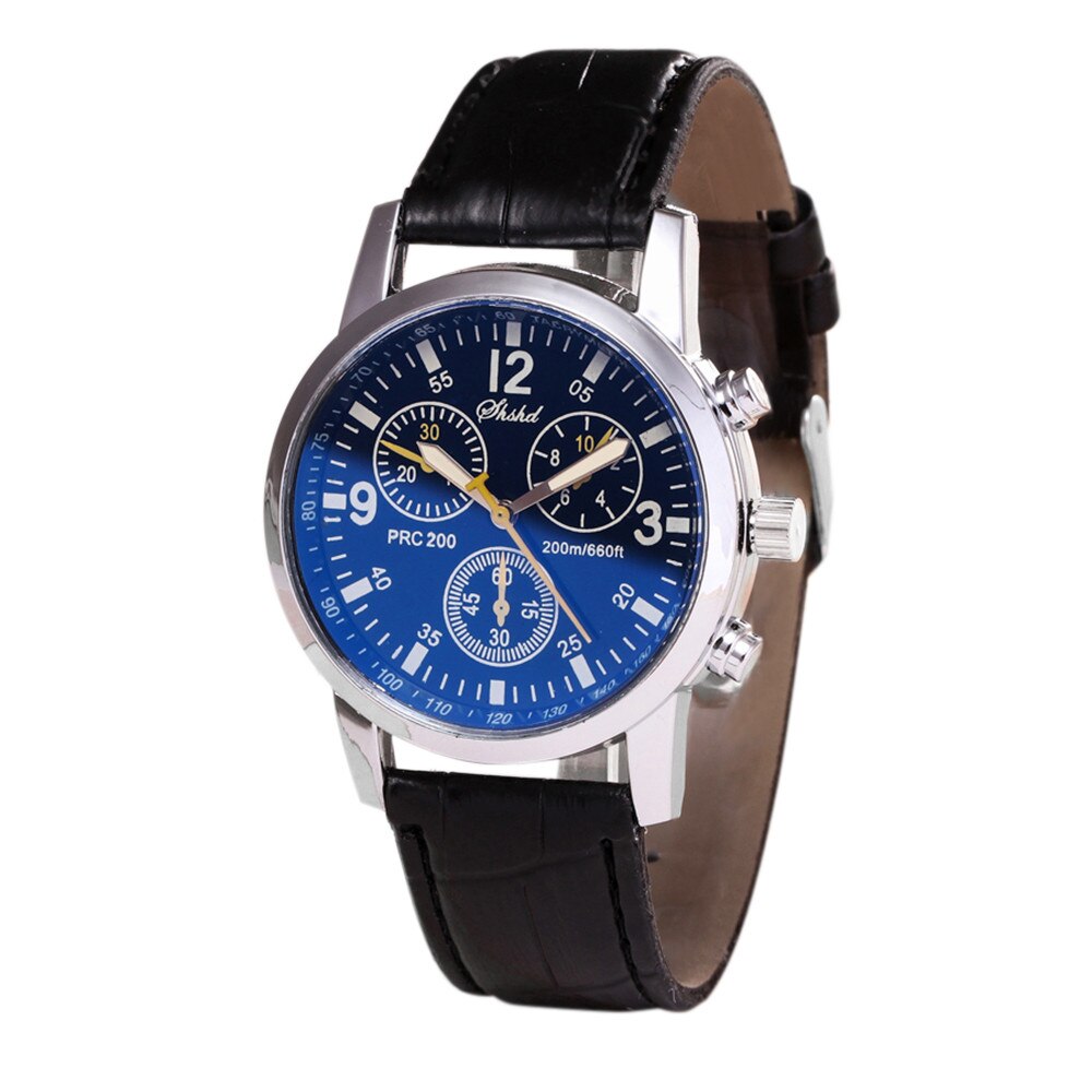 Mannen Blauw-Ray Glas Horloges Quartz Automatische Horloge Mannen Tourbillon Sport Klok Casual Business Maan Polshorloge Relojes Hombre: B