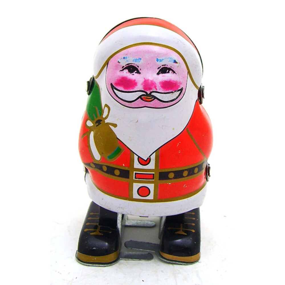 1pc Tin Tinplate Santa Robot Santa Claus Tinplate Christmas Robot Tin