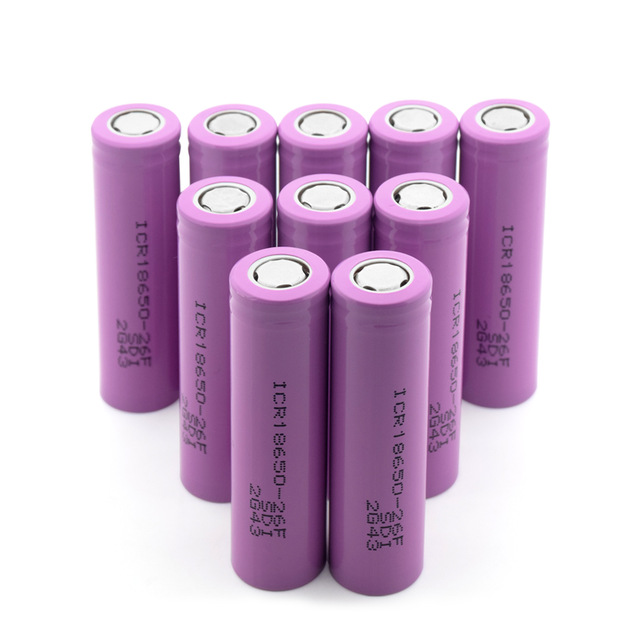 1/2/4/6/8/10 stück 3.7v rosa wiederaufladbare icr 18650-26f 2600 mah li-Ion Lithium-batterien 18650 flachem pluspol: Blau