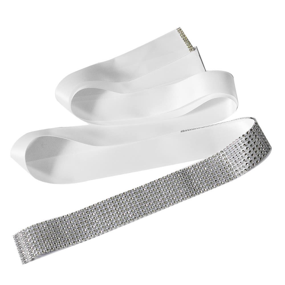 bridal belt sash Boutique Rhinestone Pearl Beading Waistbands for Bridal Wedding Dress Crystal Belt Bow With Satin Ribbons Sash: white