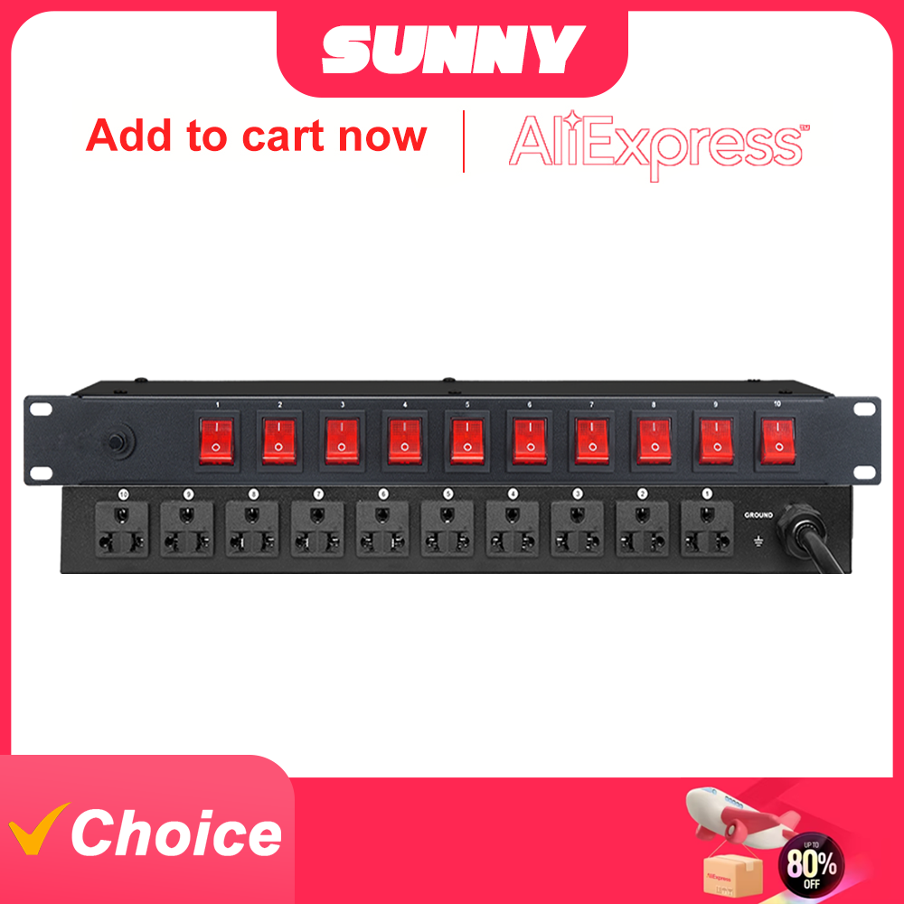 10 Channel High Power Equipment Power Supply Controller Independent Air Switch Power Sequencer