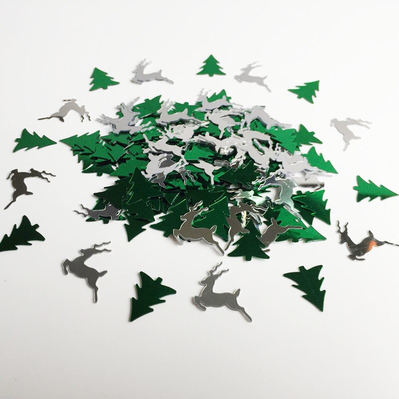 450 stuks pailletten herten ster sneeuw kerstboom confetti tafeldecoratie glitter decoratie feestartikelen decoratieve kerstdecoratie: Hert x kerstboom