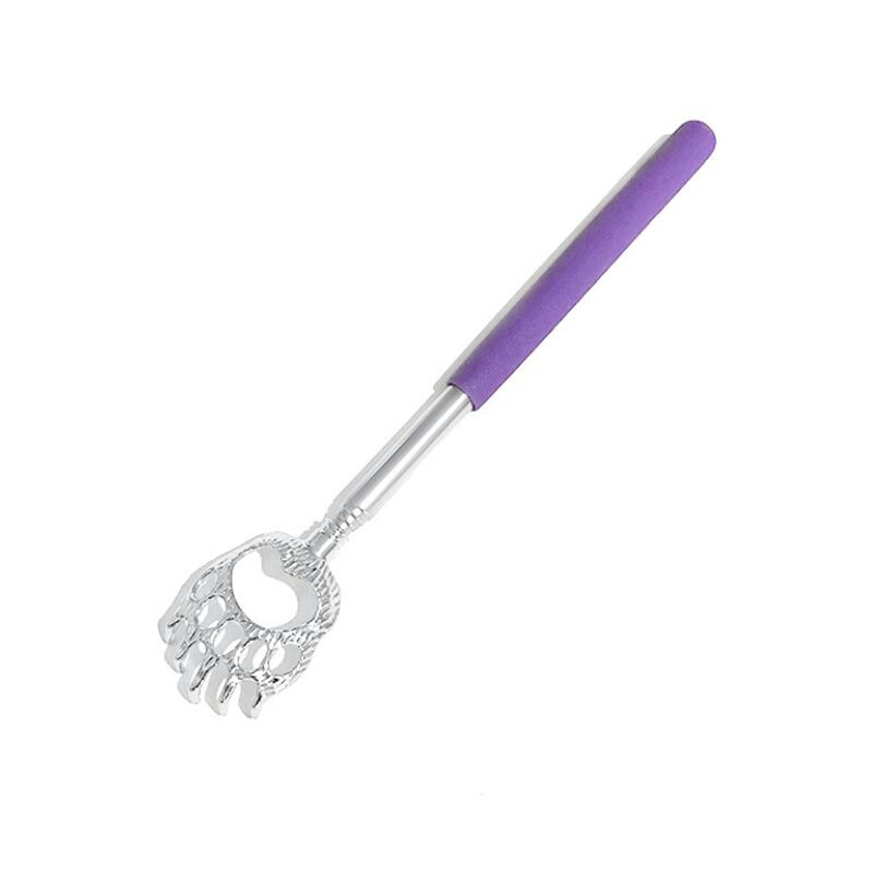 Durable Bear Claw Stainless Steel Back Scratcher Telescopic Extendable Massager Convenient Claw Telescopic Ultimate Massager: Purple