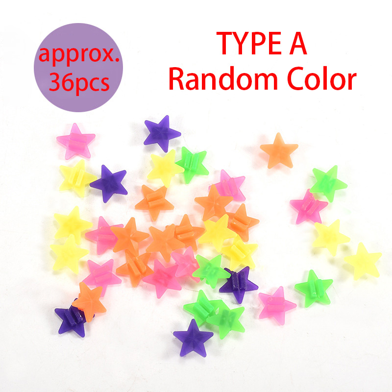 36 Uds. Clips de decoración coloridos para niños, cuentas de radios de rueda de bicicleta de plástico multicolor, para niños, accesorios para bicicletas: Blanco