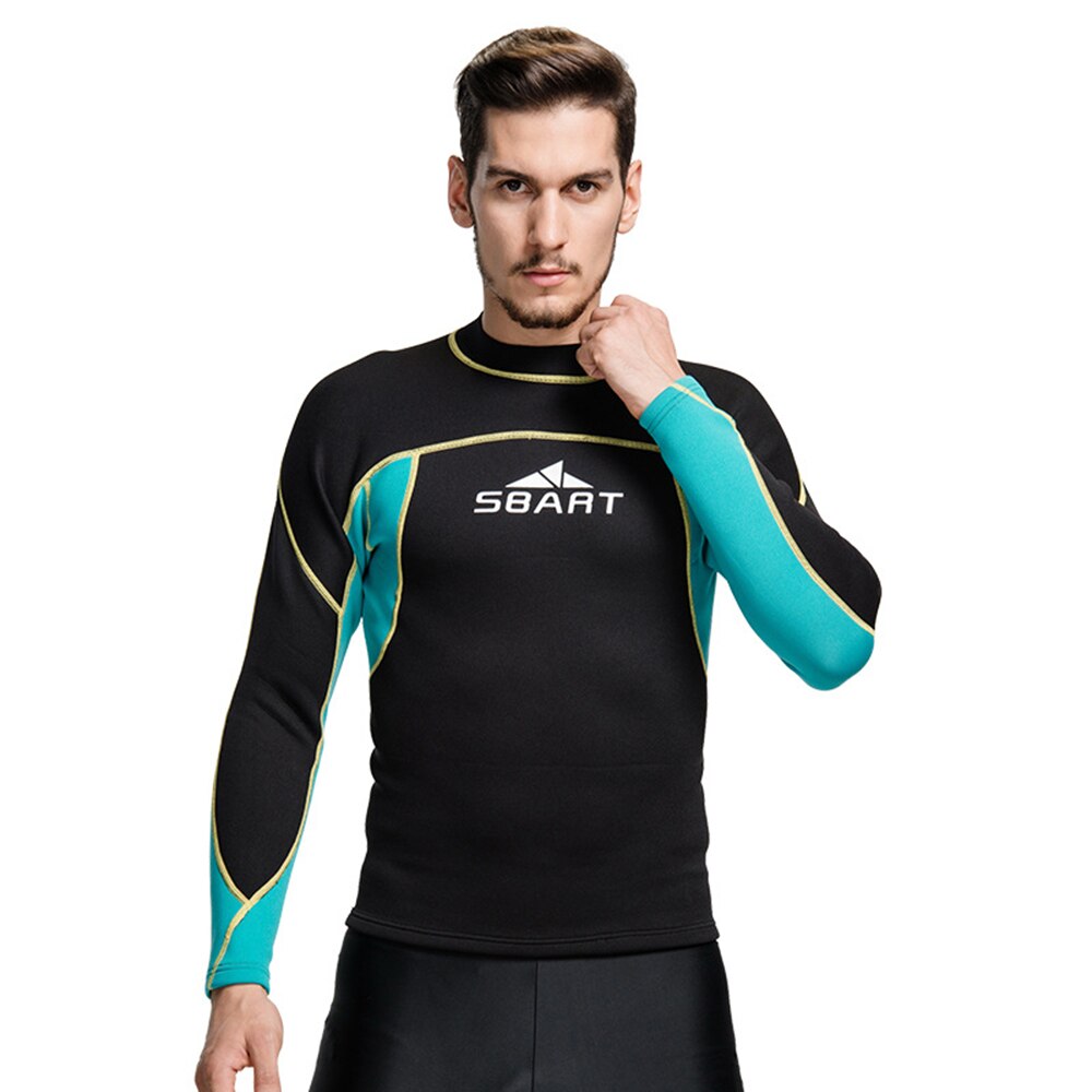 SBART – combinaison de plongée en apnée pour hommes, haut à manches longues, en néoprène, 2MM, haute élasticité, cerf-volant de surf
