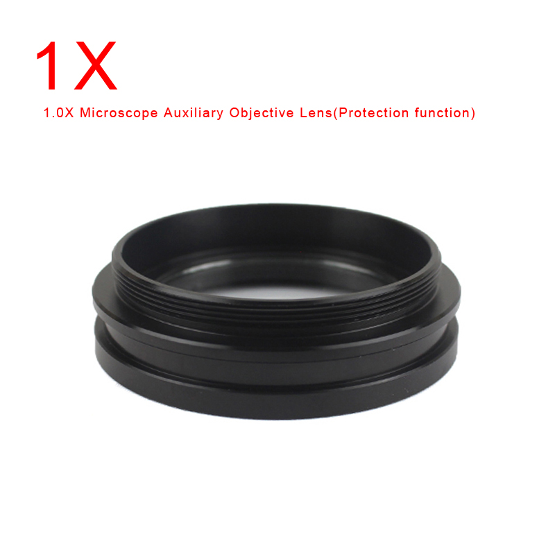 WD165 0.5X 0.7X 0.75X 1.5X 2.0X Auxiliary Objectief Draad 48Mm Barlow Glas Lens Voor Stereo Trinoculaire Microscoop: Rood