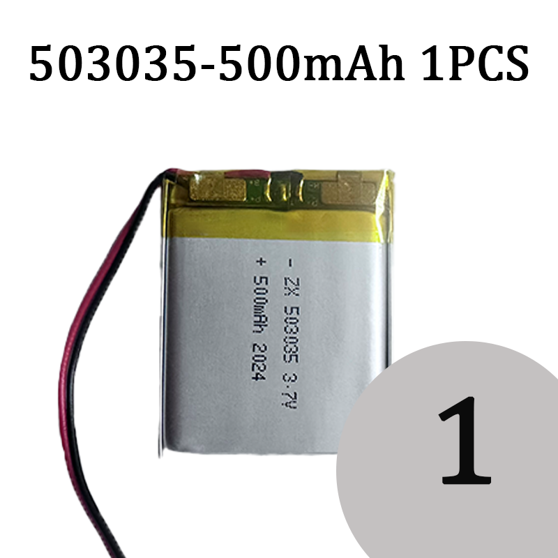503035 Polymeerbatterij 3,7 V 500 mAh lithium 3 volt Li Po Ion Lipo oplaadbare batterijen voor dvd-gps-navigatie: Goud