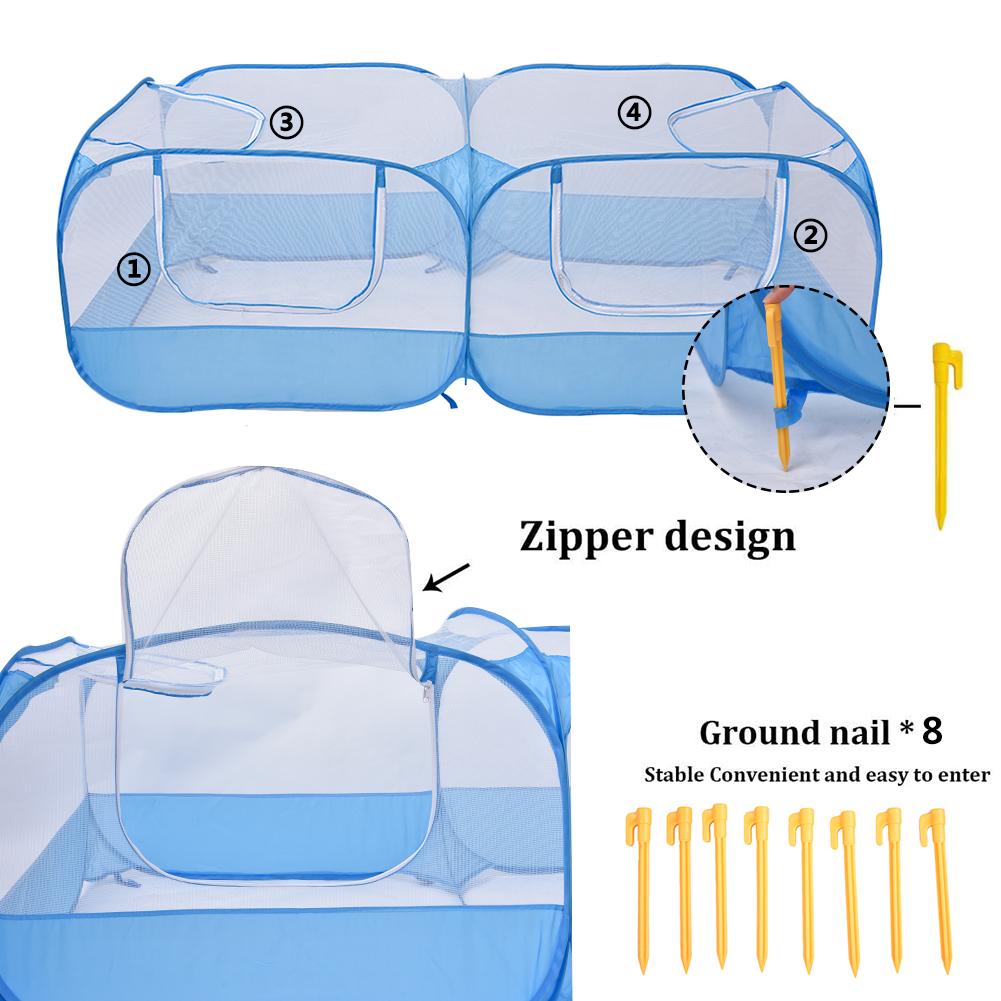 Portable Pet Playpen Chicken Coop Rabbit Cage Foldable Pet Fence Suitabl For Chicken Duck And Rabbit Cat 0utdoor Tent
