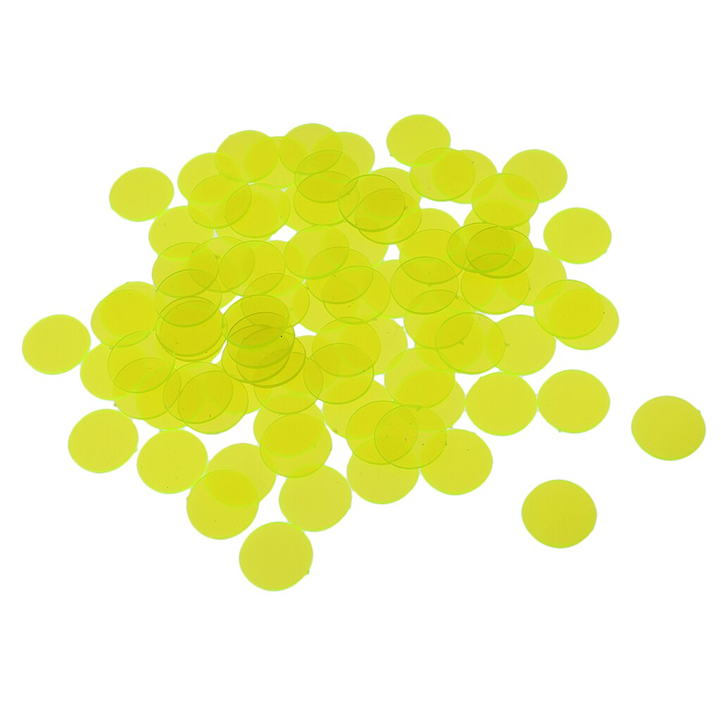 Jetons de jeu de loto Transparent, accessoires de jeu, marqueurs en plastique, compteur de couleur, 100 pièces