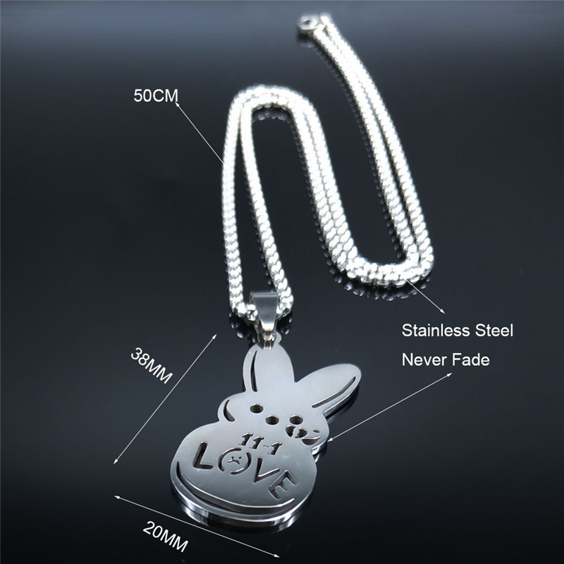 Kpop Lil Peep Rabbit Sad for Love Couple Pendant Necklace for Women Men Stainless Steel Music R.I.P Chain Jewelry Collar Fans
