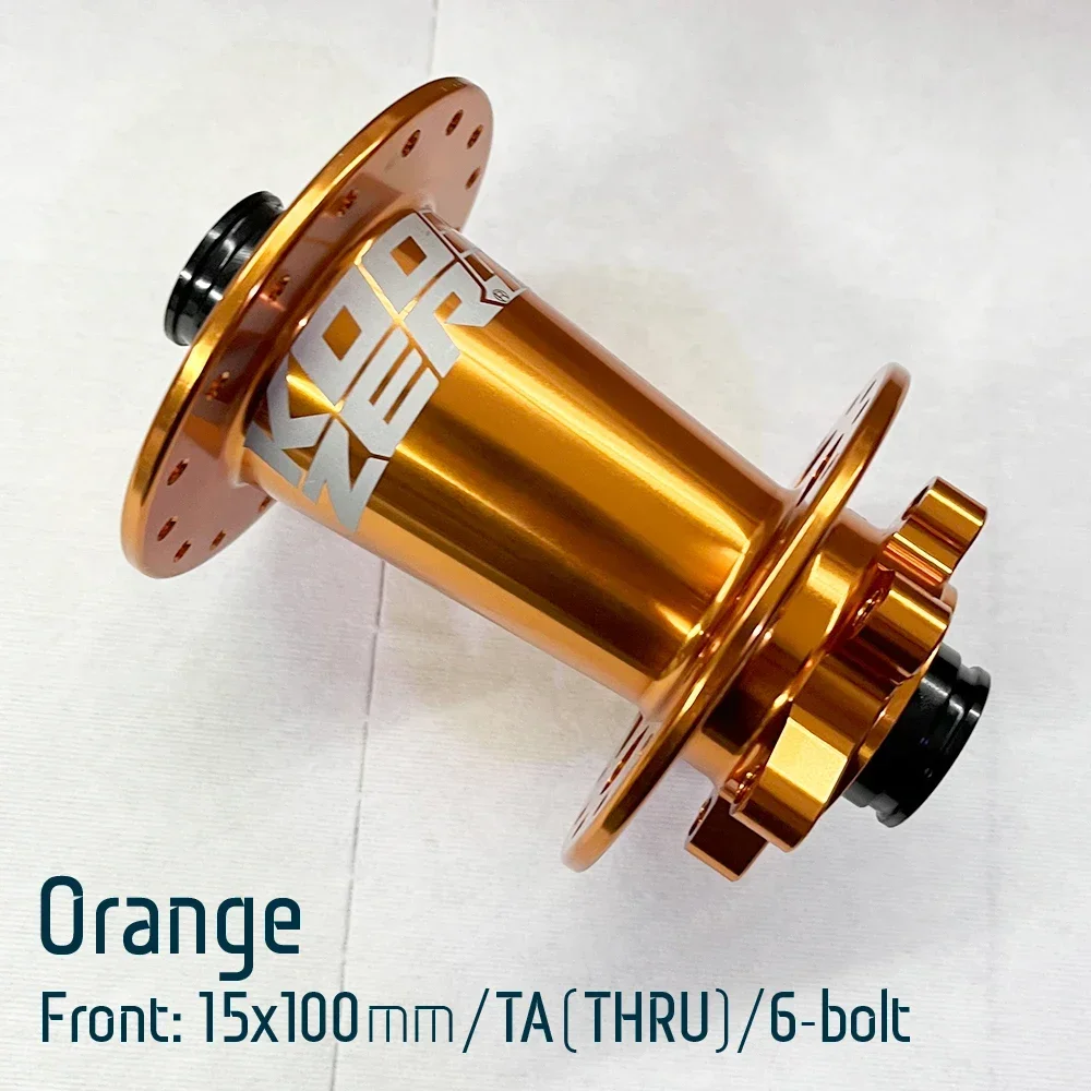 Koozer XM490pro Front MTB 5x100mm QR 9x100mm TA 15x100mm THRU 28H 32 Holes 6 Bolts Disc 2 Sealed Bearing Bike Parts Bicycle Hub: light yellow