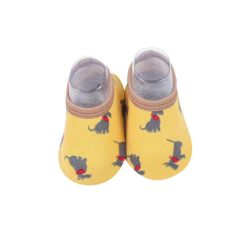 Baby Baby Warm Sokken Antislip Peuter Meisje Jongen Vloer Thuis Schoenen Sokken Katoen Breien Zachte Tong Baby Lopen voet Indoor Sokken: Yellow / M for2-3Years