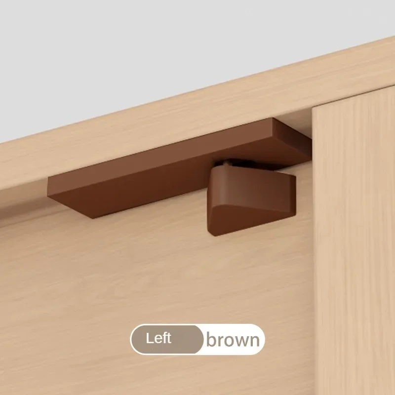 huishoudelijke deurstopper uit 2025 met bufferfunctie, moderne en eenvoudige automatische houten deurdranger: Beige