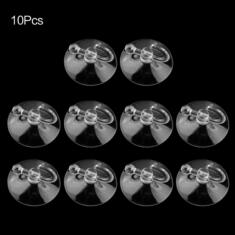 10pcs 4cm Clear Suction Cup Sucker Window Glass Wall Kitchen Hook Hanger Kitchen Bathroom Suckers