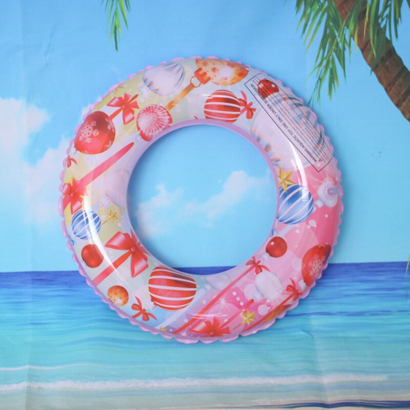 Verkoop Kerst Thema Candy Opblaasbare Zwemmen Ring: Candy Pink