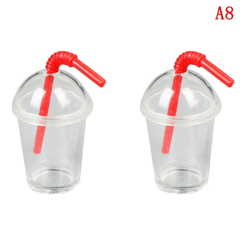 Neue DIY Puppenhaus Miniatur EIN Eimer Popcorn Spielzeug Mini Tasse mit Kuppel Deckel Popcorn Eis Schmuck Zubehör DIY Reize Tasse: Typ 6(A8)