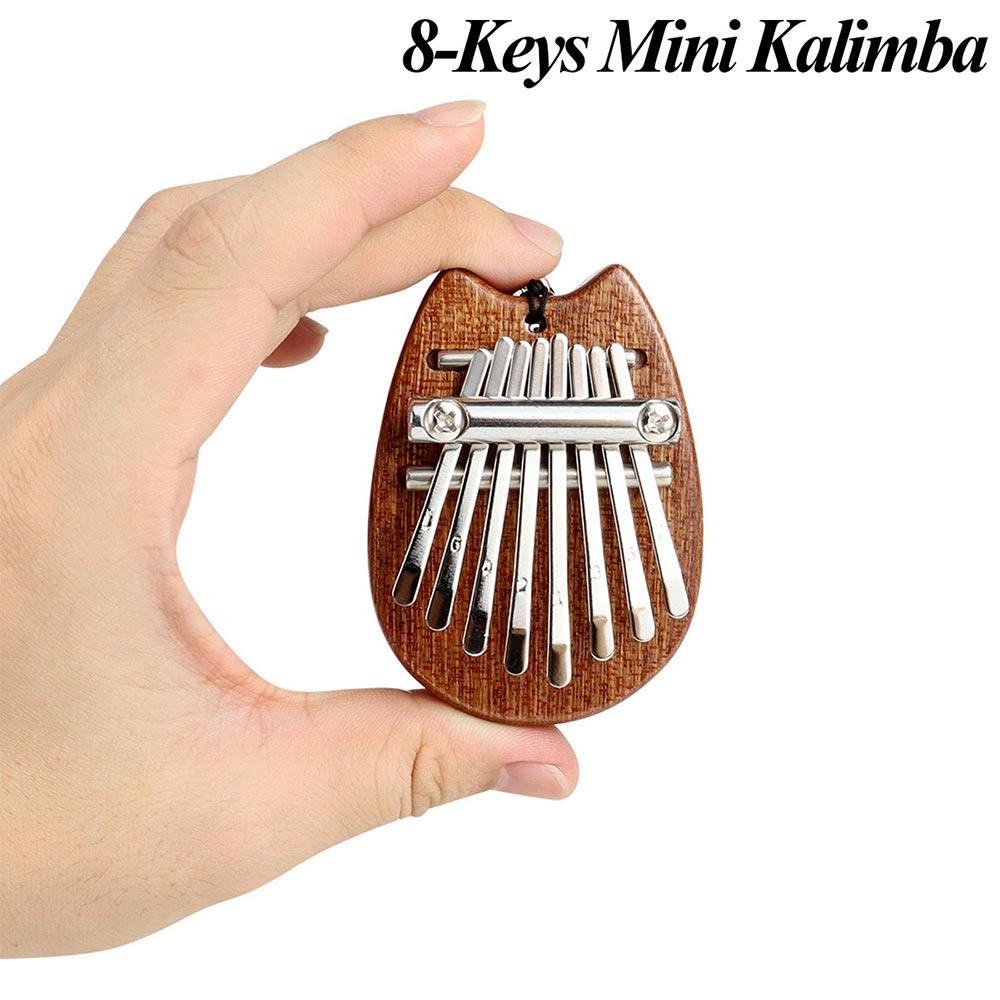 8 -toetsen duimpiano afrikaanse muziekinstrumenten student solide kalimba muzikant mini stevig hout