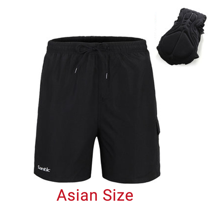 Santic Downhill Mannen Fietsen Korte Mtb Baggys Road Fiets Shorts Met Cool 3D Mesh Gevoerde Korte Ciclismo Passen Elastische Taille: C05003 Asian size / Xl