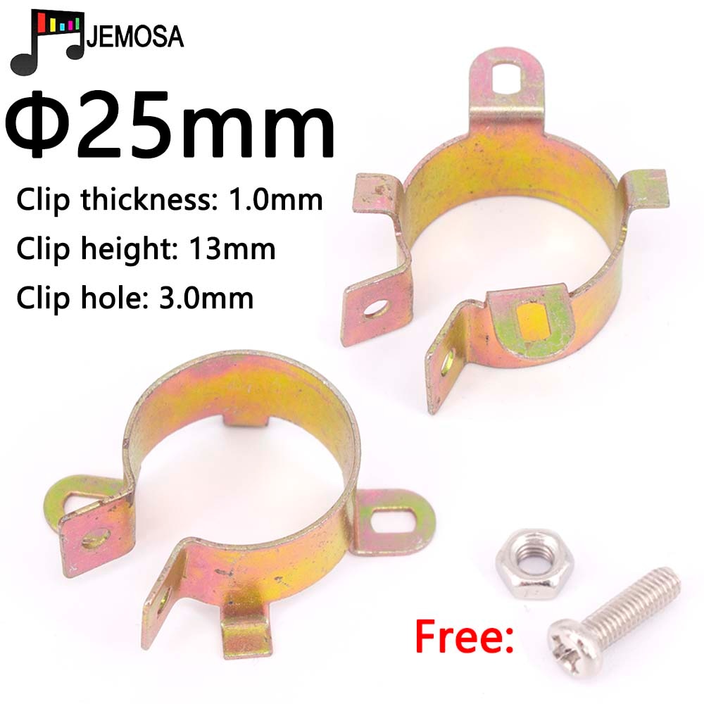 Suporte durável do suporte do capacitor, grampo de montagem, chapeamento de superfície zinco, 22mm, 25mm, 30mm, 35mm, 40mm, 45mm, 50mm, 5pcs: Vermelho