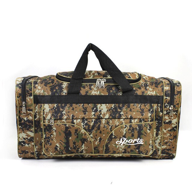 Unisex Fitness Waterdichte Gym Tassen Mannen Nylon Reizen Training Schoudertas Voor Vrouwen Duffle Outdoor Handtassen Zak Sac De Sport: Yellow Camo