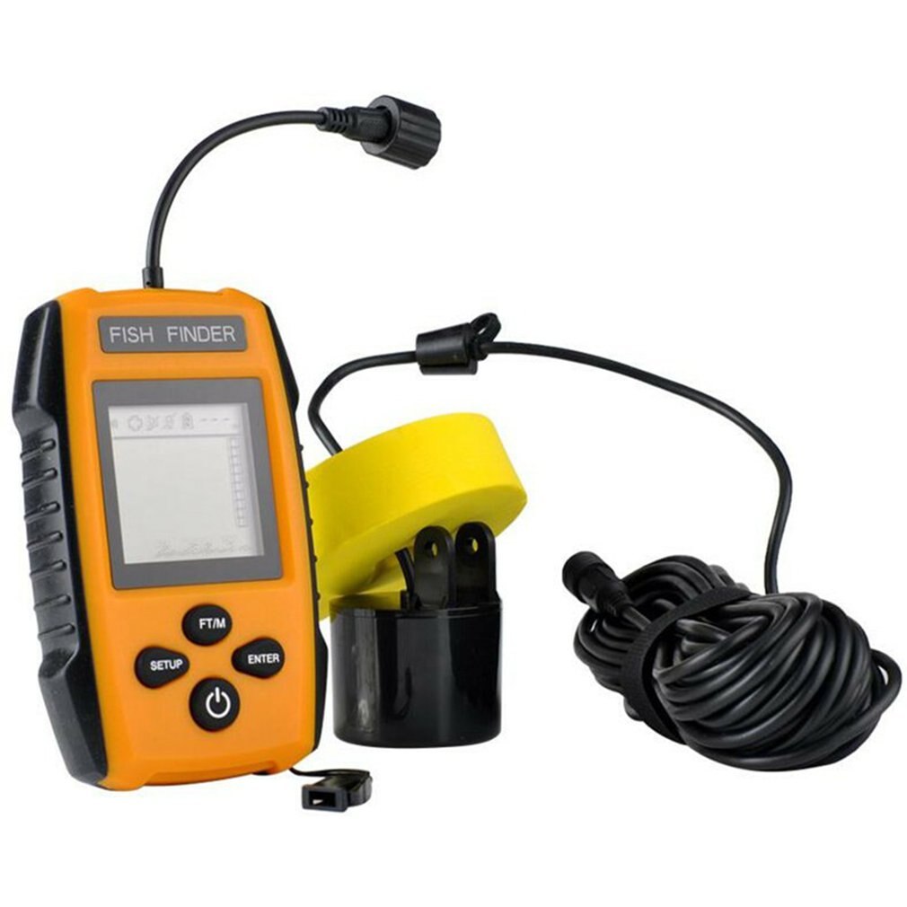 Portable Fish Finder Echo Sounder Sonar Lcd Echo Sounders Fishfinder Echo Sounder for Fishing Cable Sonar Fish Finder