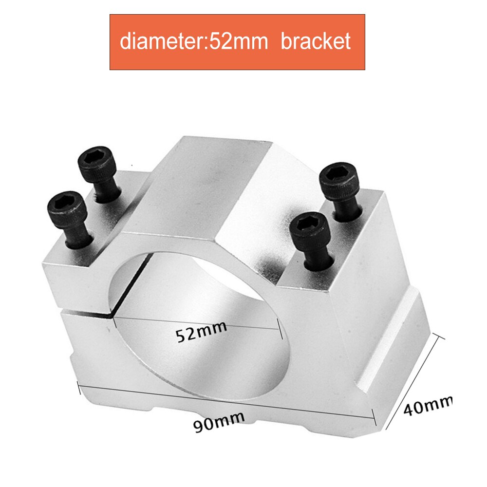 52mm / 65mm /80mm / 100mm diameter Spindle motor cast aluminium bracket for CNC engraving milling machine spindle: 52mm clamp