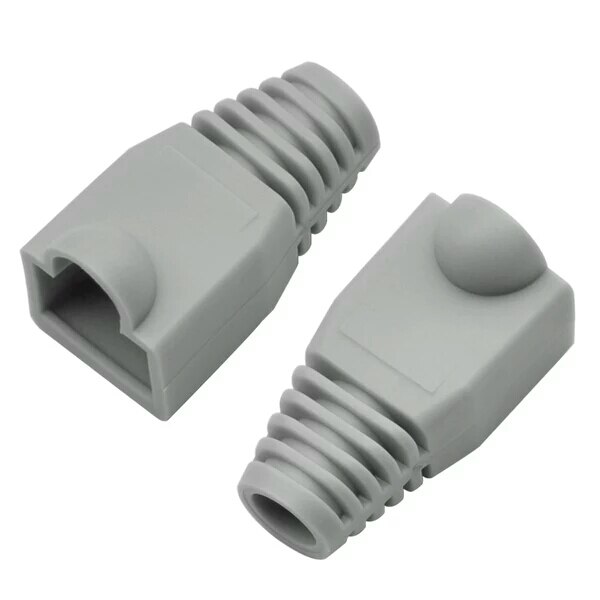 Rj45 czapki złącze płaszcza cat5e cat6 wielokolorowy tpu buty ochronne rękaw złącza sieciowe ethernet: GRAY / 20PCS