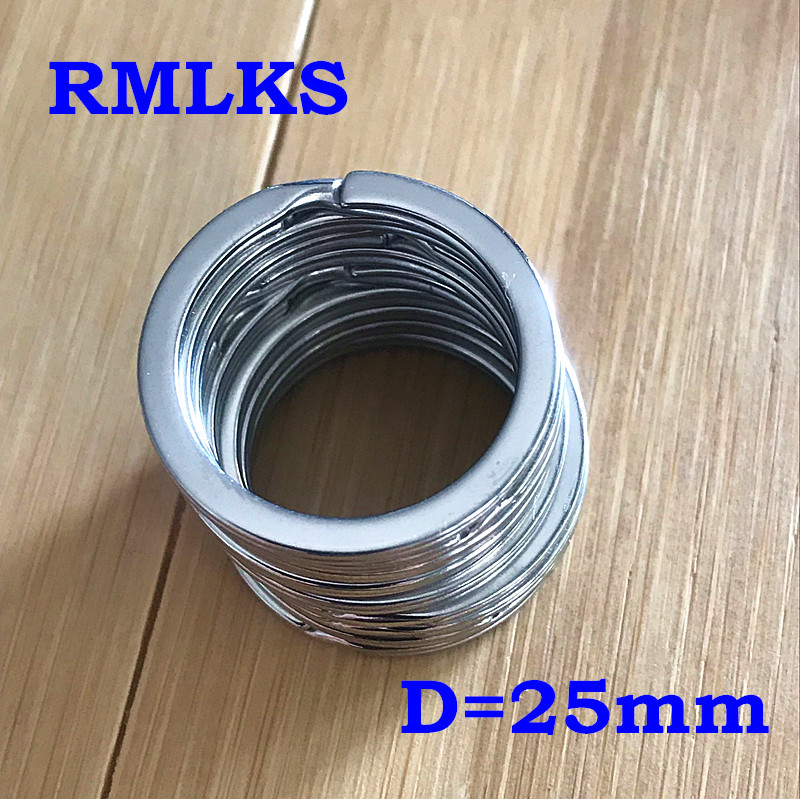 10 st/lot nyckelring metall silver nickel split nyckelring nyckelring 15mm 25mm 28mm 30mm 35 kontakter rostfritt stål