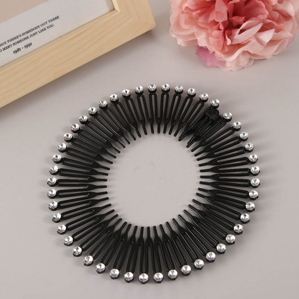 Peines de pelo perezosos de plátano, banda elástica para el pelo, peine elástico, diadema de dientes, 1 ud.: A