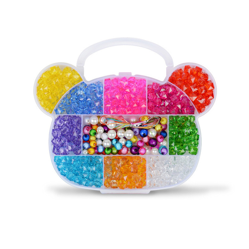 1Box Kind Perlen Spielzeug Kit Kinder Perlen Set Kreative Lose Perlen Für DIY Armbänder Halskette Handwerk Schmuck Kinder Spielzeug