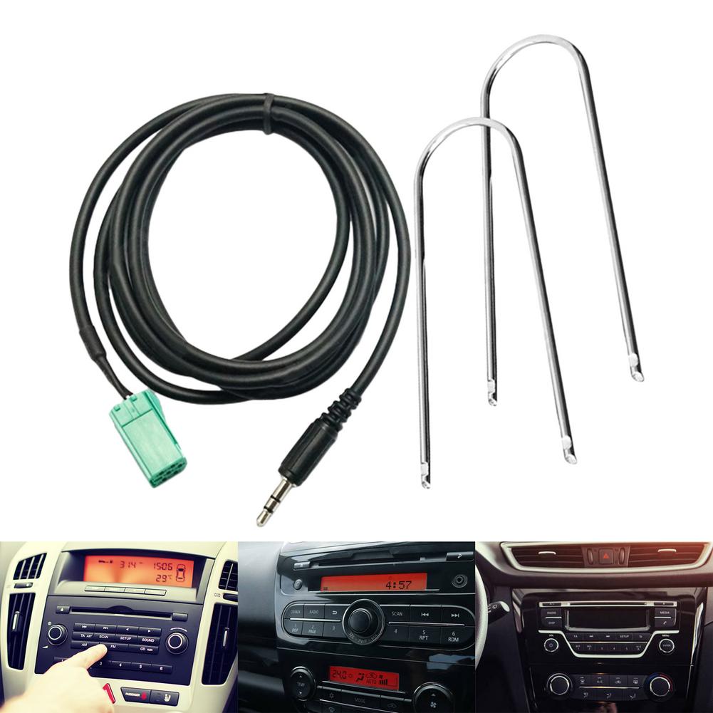 Mit Zwei Radio Schlüssel Radio Aux Kabel 3,5mm Audio- Eingang Draht für Renault Clio Espace Kangoo Megane szenisch Trafic twingo 2005