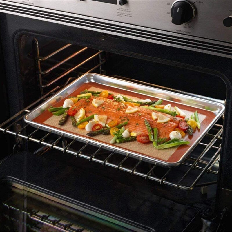 Reusable Silicone Baking Mats Non-Stick BBQ Grill Mat Pad Baking Sheet Oven Mat Picnic Cooking Cookie Tray Barbecue Oven Tools