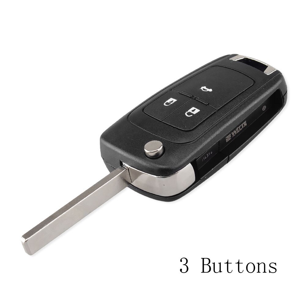 Dandke-carcasa de llave de coche plegable con 2/3 botones, mando a distancia, funda Fob para Opel, Vauxhall, Astra H, Insignia J, Vectra C, Corsa D, Zafira G: 3 Buttons