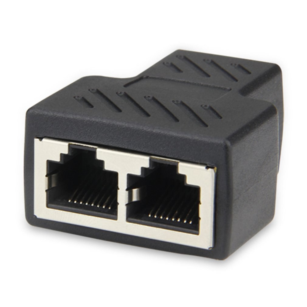 RJ45 Ethernet LAN Network Y Splitter 3 Ports Coupler Connector 1 To 2 Socket Splitter Connector Female Socket Network Plug