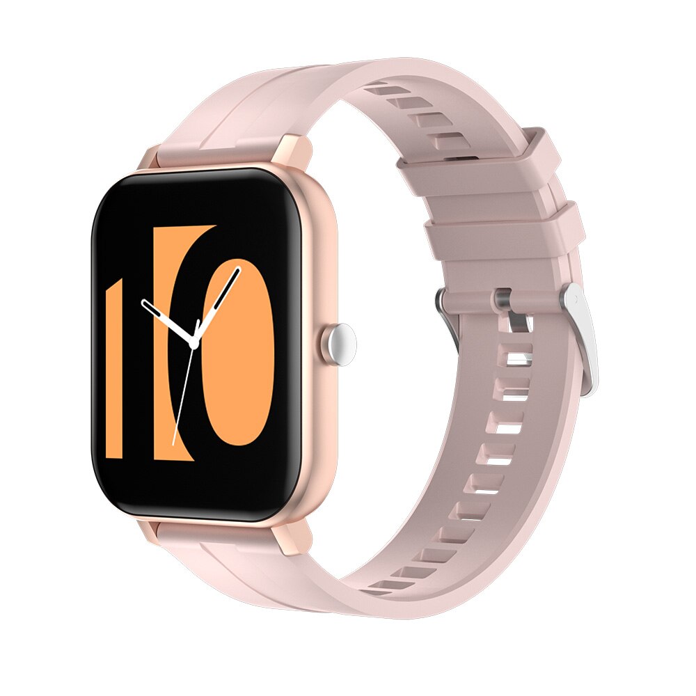 Bakeey MC28 Smartwatch 1.54Inch Dual Menu 'S Hartslag Bloeddruk Zuurstof Monitor Weer Muziek Slimme Horloge Android Ios: Pink silicone