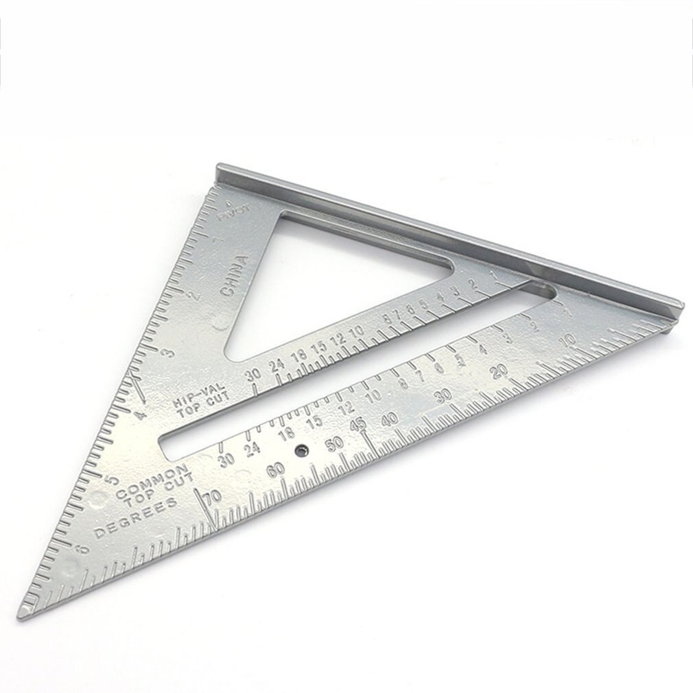 Aluminum Alloy 7 Inch Triangle Ruler Woodwork Decoration Big Triangle Ruler Angle Ruler High Precision Triangle Ruler