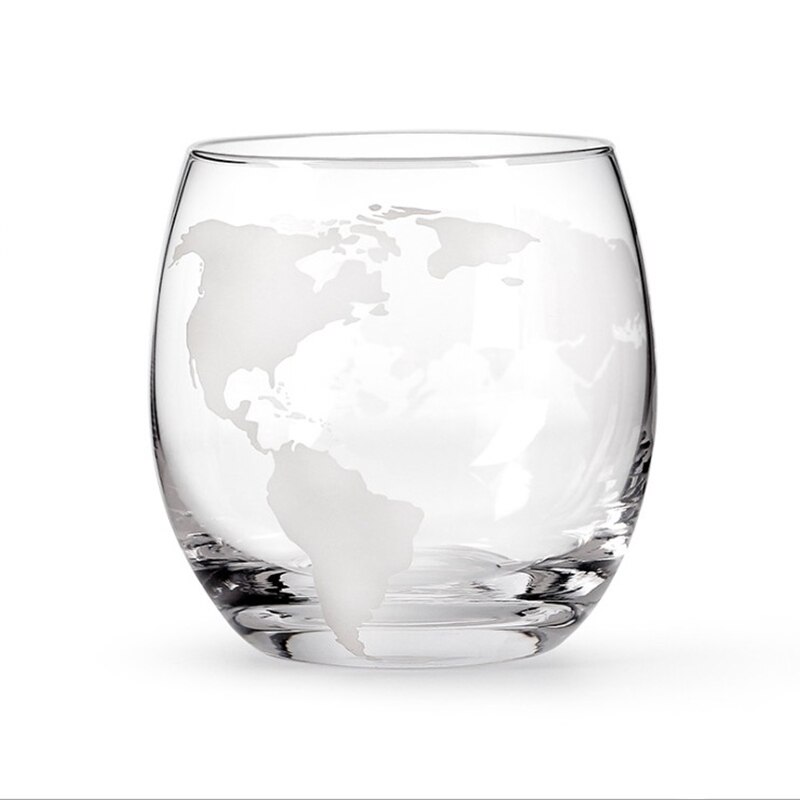 850ML globe bottle set mini globe bottle map wine glass bar wine set wine bottle wine glass