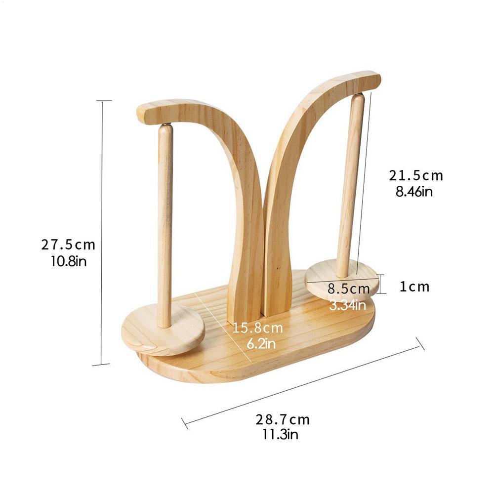 Garnhalter Spinner Magnetischer Garnspender Pendel Rotierender Garnspinner Holz Doppelgarn Spindel Nähwerkzeug betroffen: Lila