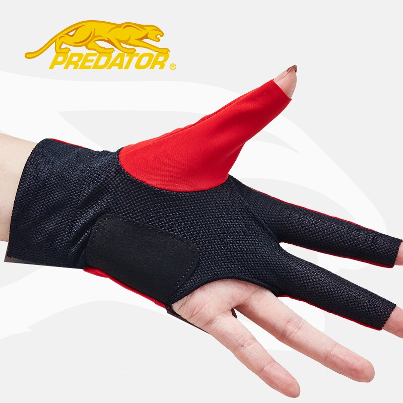 PREDATOR Pool Cue Snooker Cue Gloves Three-finger Mitts Non-slip Left-handed Comfortable Billiard Accessories